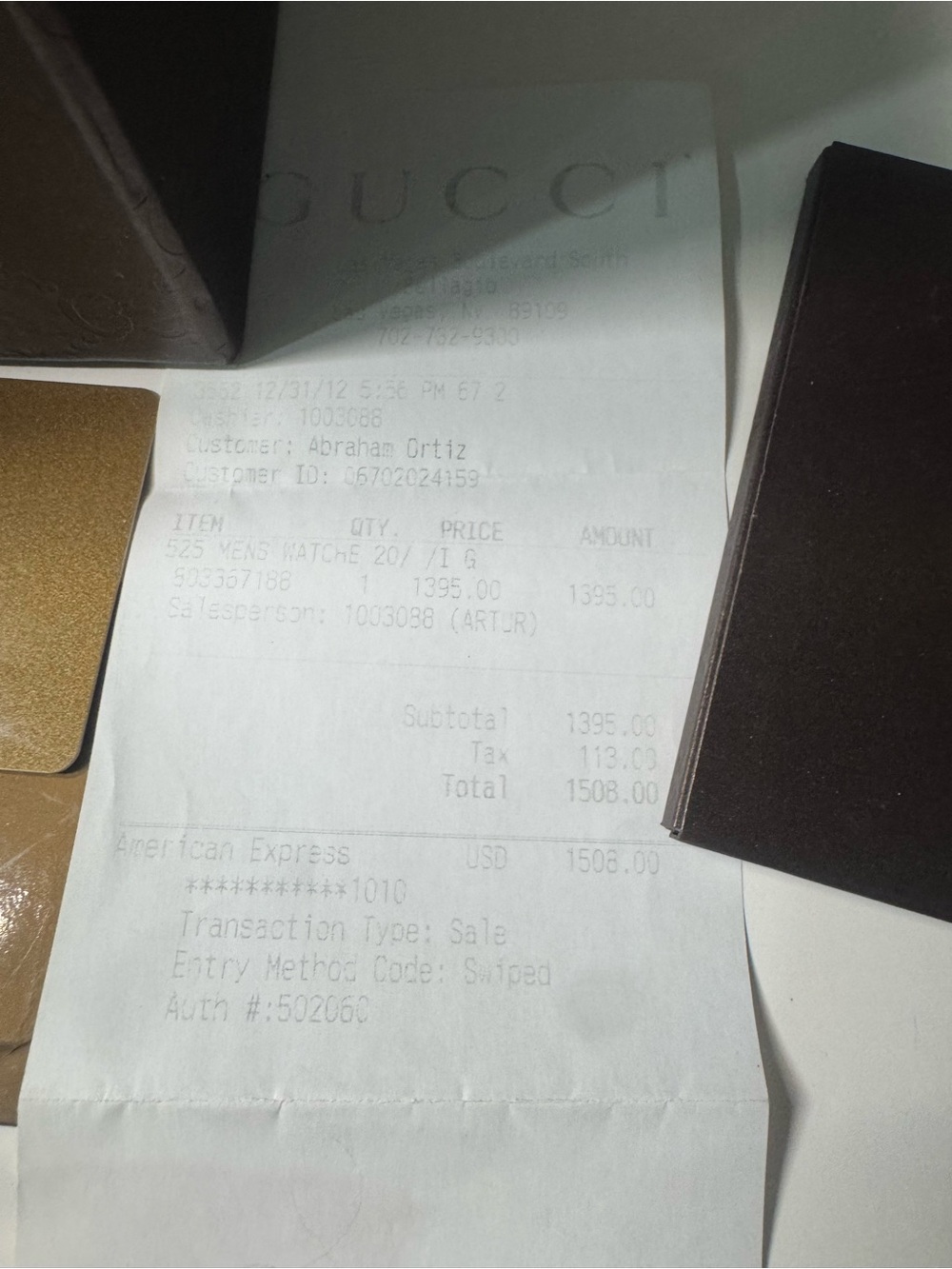#145 Gucci Brown Watch with Green and Red Stripe - Picture 7 of 7